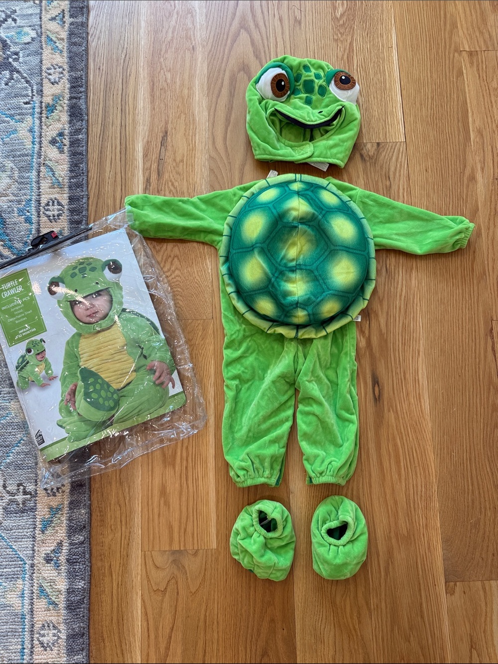 Infant 6-12 months Green Turtle Halloween Costume for Kids